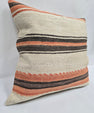 Turkish Hemp Pillow Natural Orange Brown Beige Pillow Cushion Cover 24" x 24" #9228