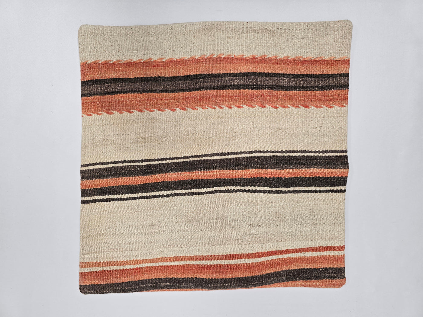Turkish Hemp Pillow Natural Orange Brown Beige Pillow Cushion Cover 24" x 24" #9228