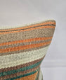 Turkish Hemp Pillow Natural Orange Green Brown Beige Pillow Cushion Cover 24" x 24" #9225