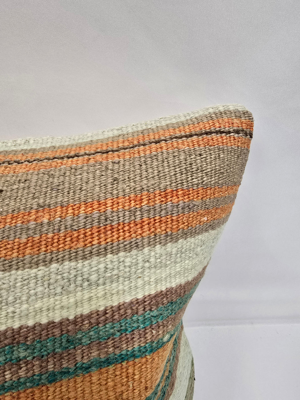 Turkish Hemp Pillow Natural Orange Green Brown Beige Pillow Cushion Cover 24" x 24" #9225