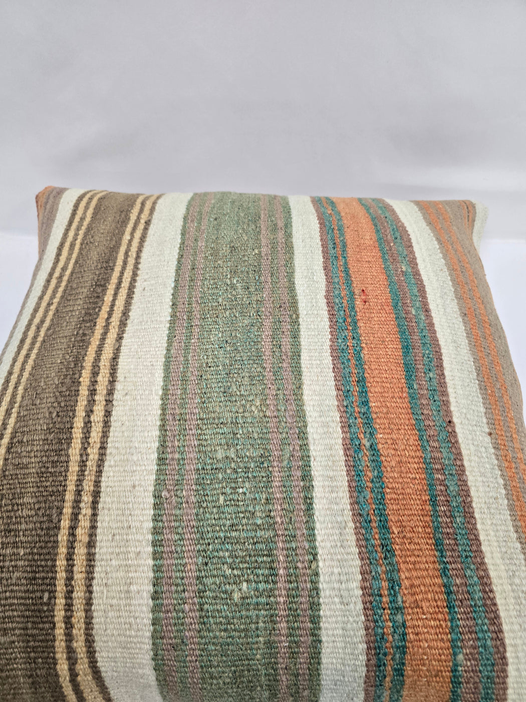 Turkish Hemp Pillow Natural Orange Green Brown Beige Pillow Cushion Cover 24" x 24" #9225