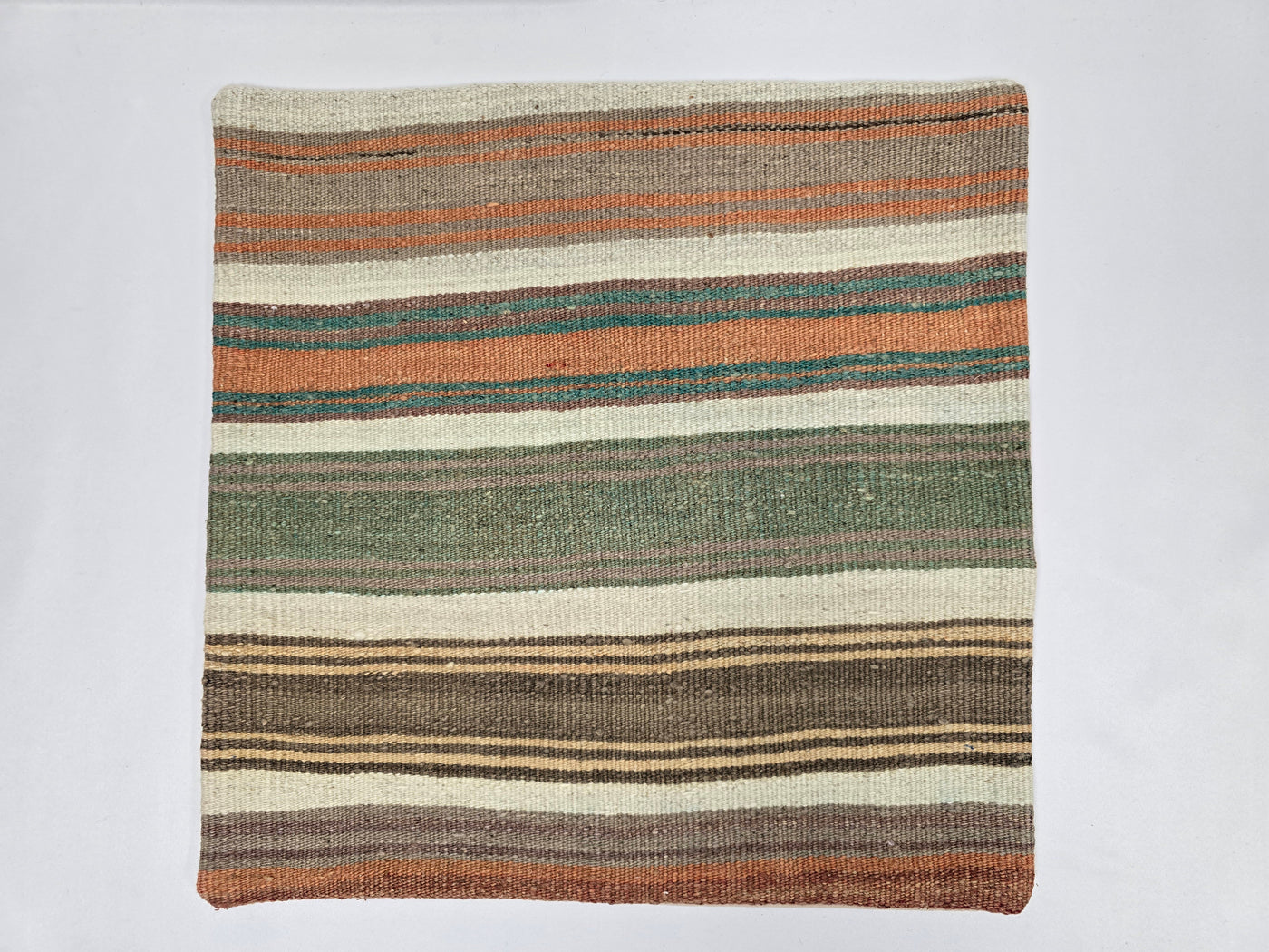 Turkish Hemp Pillow Natural Orange Green Brown Beige Pillow Cushion Cover 24" x 24" #9225