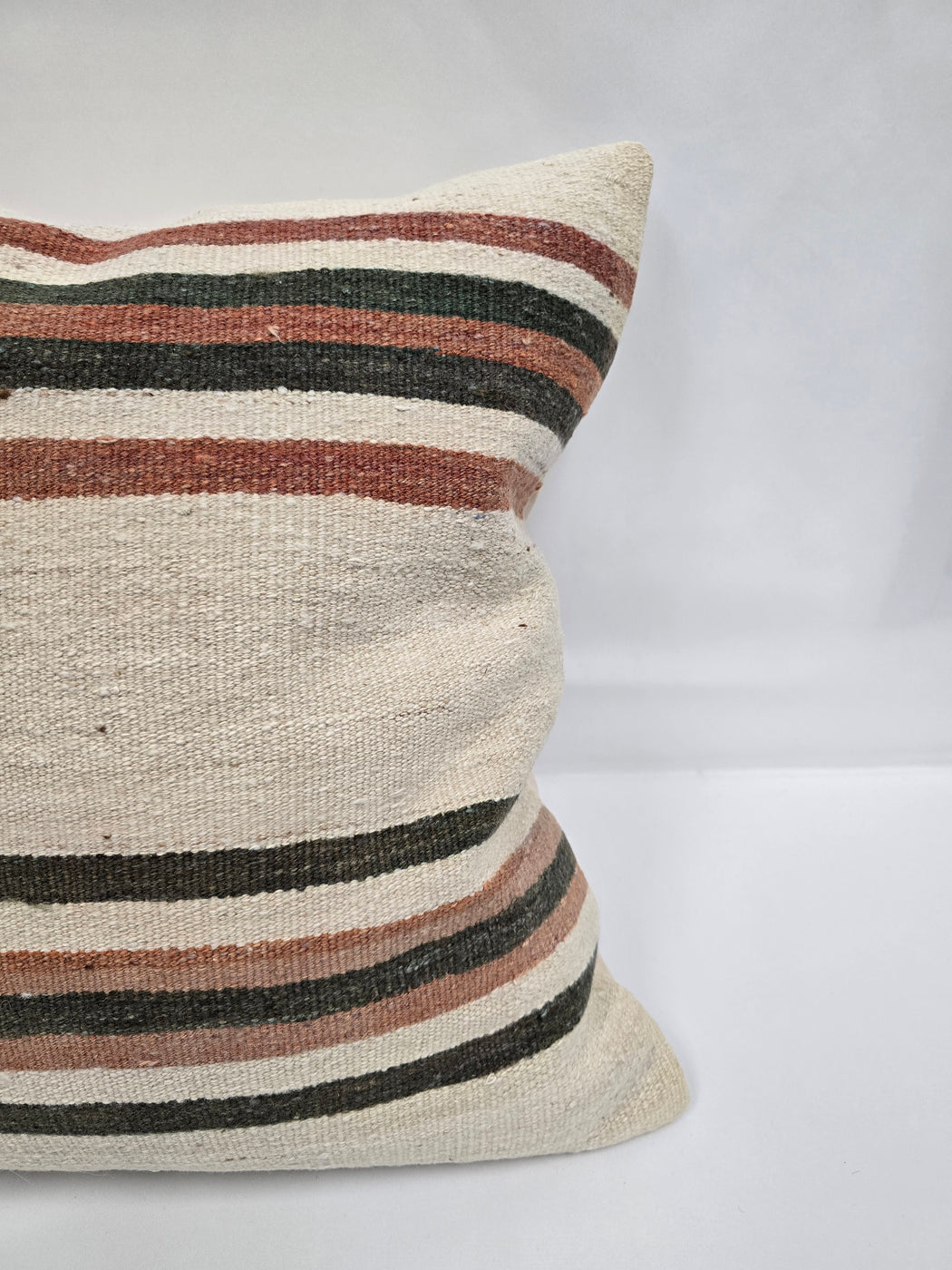 Turkish Hemp Pillow Natural Green Red Beige Pillow Cushion Cover 24" x 24" #9224