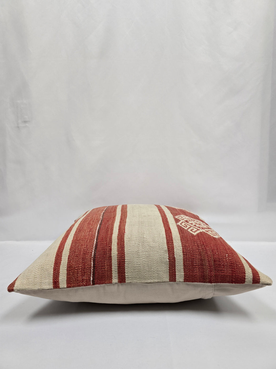 Turkish Hemp Pillow Natural Red Beige Pillow Cushion Cover 24" x 24" #9222