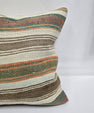 Turkish Hemp Pillow Natural Green Orange Brown Beige Pillow Cushion Cover 24" x 24" #9221