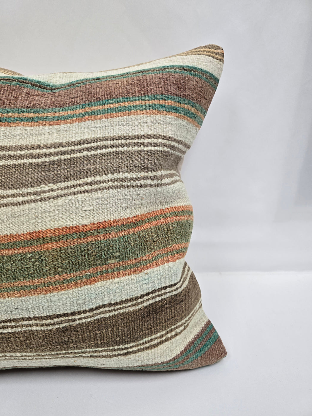 Turkish Hemp Pillow Natural Green Orange Brown Beige Pillow Cushion Cover 24" x 24" #9221