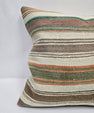 Turkish Hemp Pillow Natural Green Orange Brown Beige Pillow Cushion Cover 24" x 24" #9221