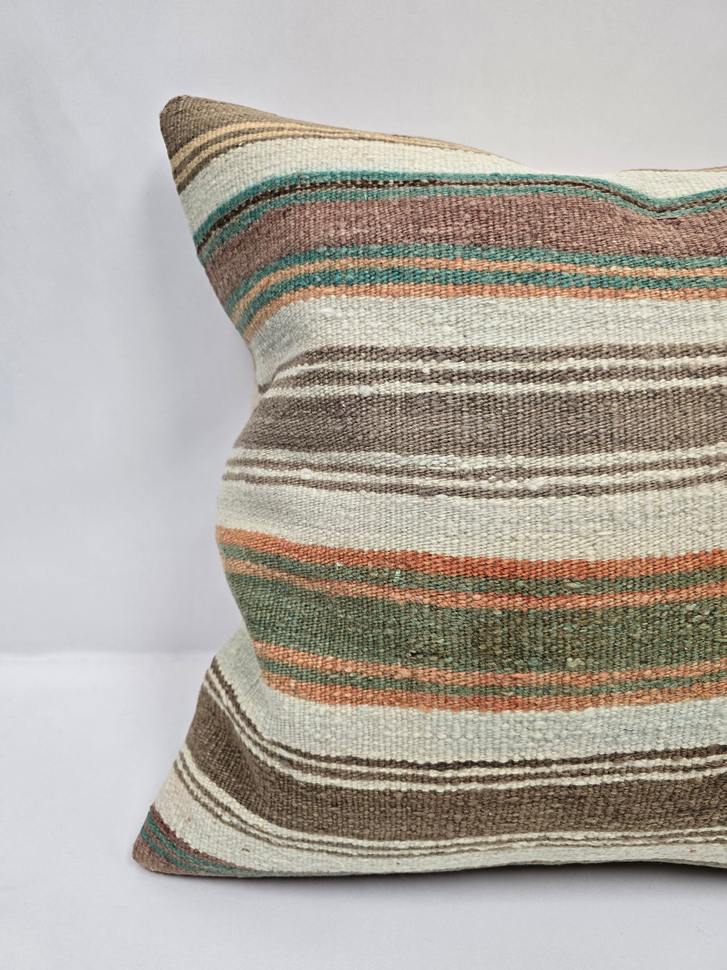 Turkish Hemp Pillow Natural Green Orange Brown Beige Pillow Cushion Cover 24" x 24" #9221