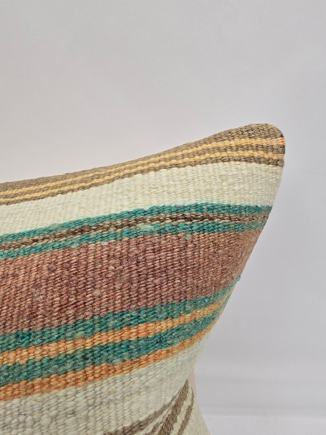 Turkish Hemp Pillow Natural Green Orange Brown Beige Pillow Cushion Cover 24" x 24" #9221