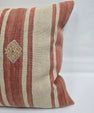 Turkish Hemp Pillow Natural Red Beige Yellow Pillow Cushion Cover 24" x 24" #9219