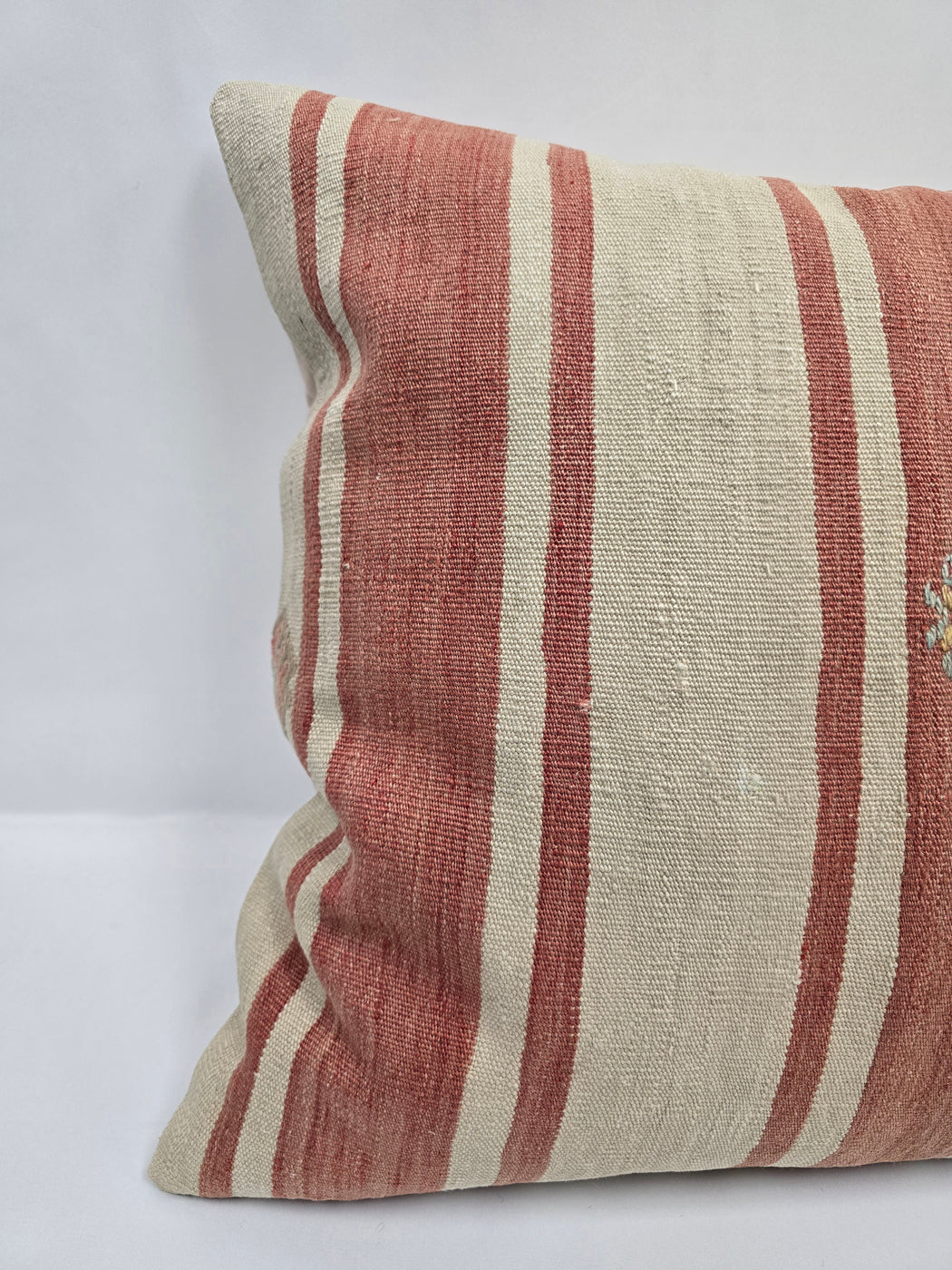 Turkish Hemp Pillow Natural Red Beige Yellow Pillow Cushion Cover 24" x 24" #9219
