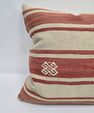 Turkish Hemp Pillow Natural Red Beige Yellow Pillow Cushion Cover 24" x 24" #9218