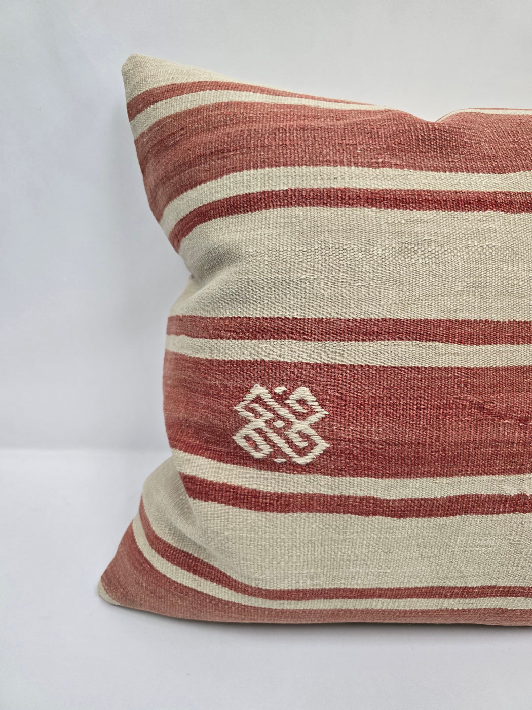 Turkish Hemp Pillow Natural Red Beige Yellow Pillow Cushion Cover 24" x 24" #9218