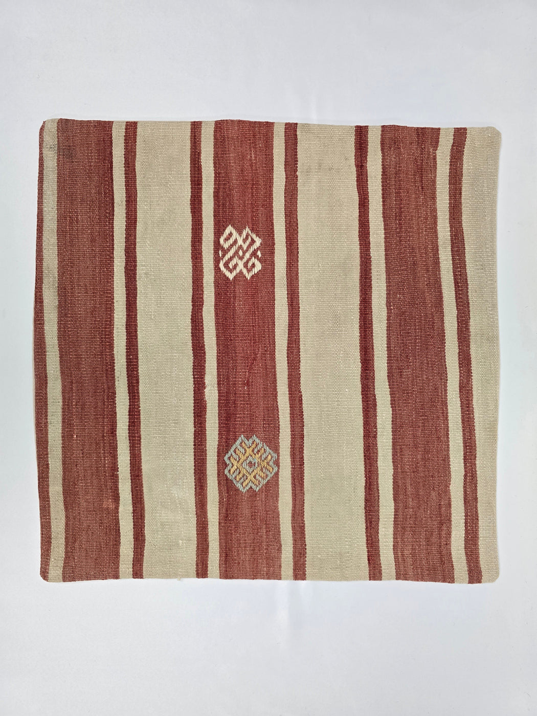 Turkish Hemp Pillow Natural Red Beige Yellow Pillow Cushion Cover 24" x 24" #9218