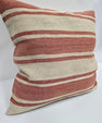 Turkish Hemp Pillow Natural Red Beige Pillow Cushion Cover 24" x 24" #9216