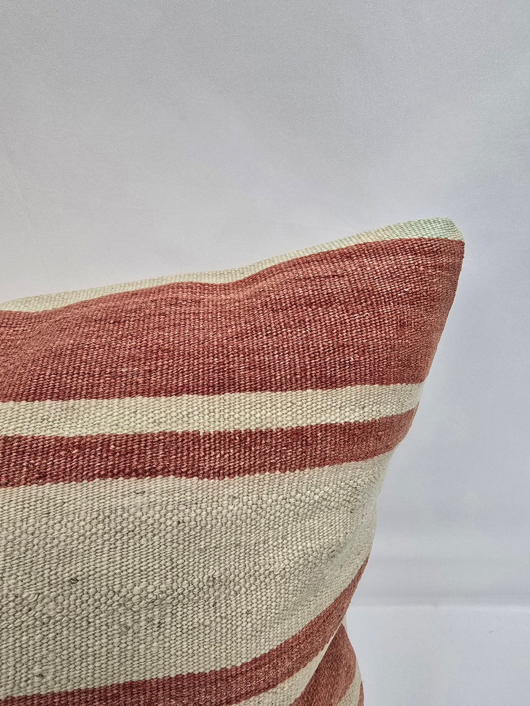 Turkish Hemp Pillow Natural Red Beige Pillow Cushion Cover 24" x 24" #9216