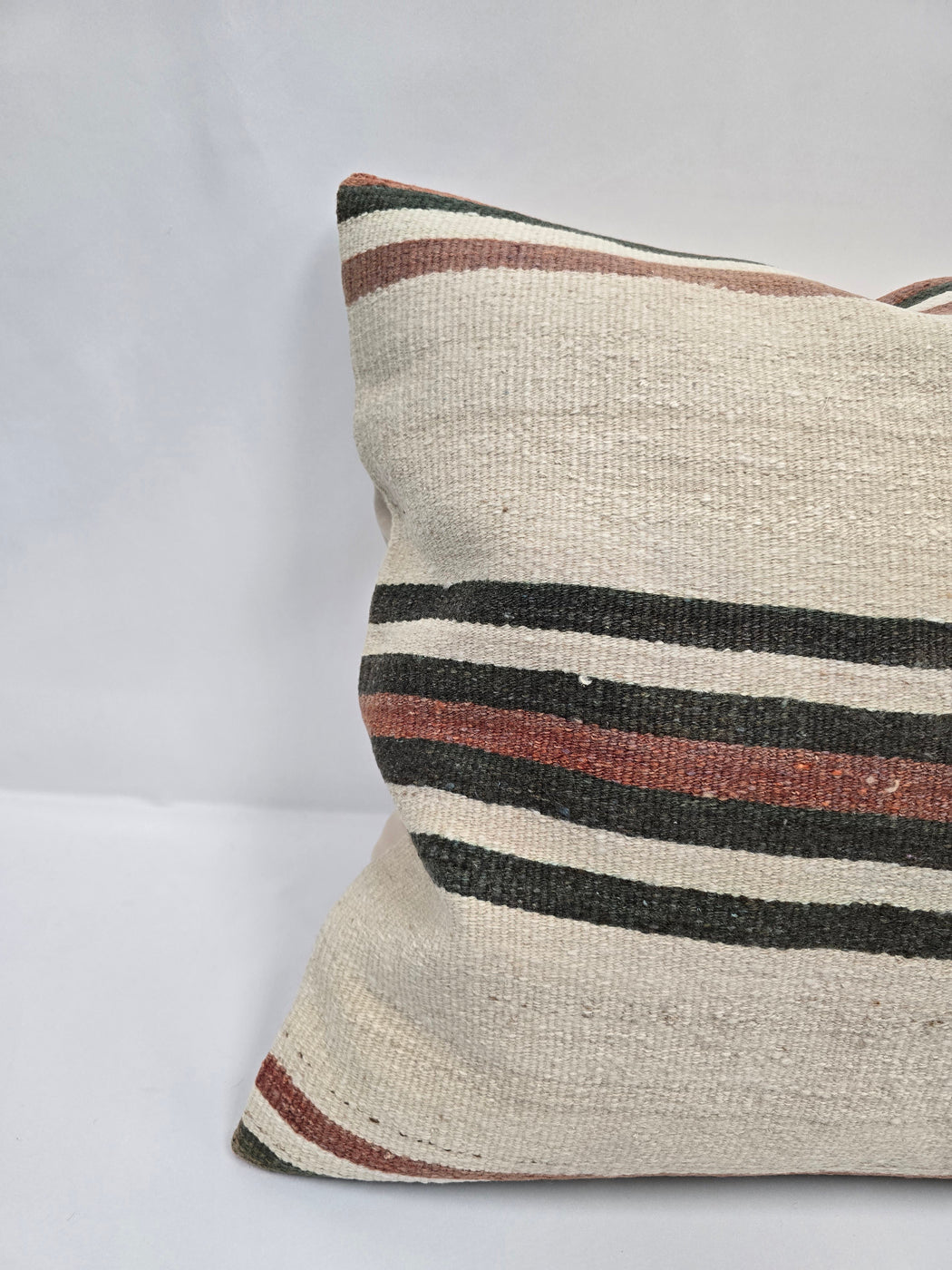 Turkish Hemp Pillow Natural Red Brown Green Beige Pillow Cushion Cover 24" x 24" #9215
