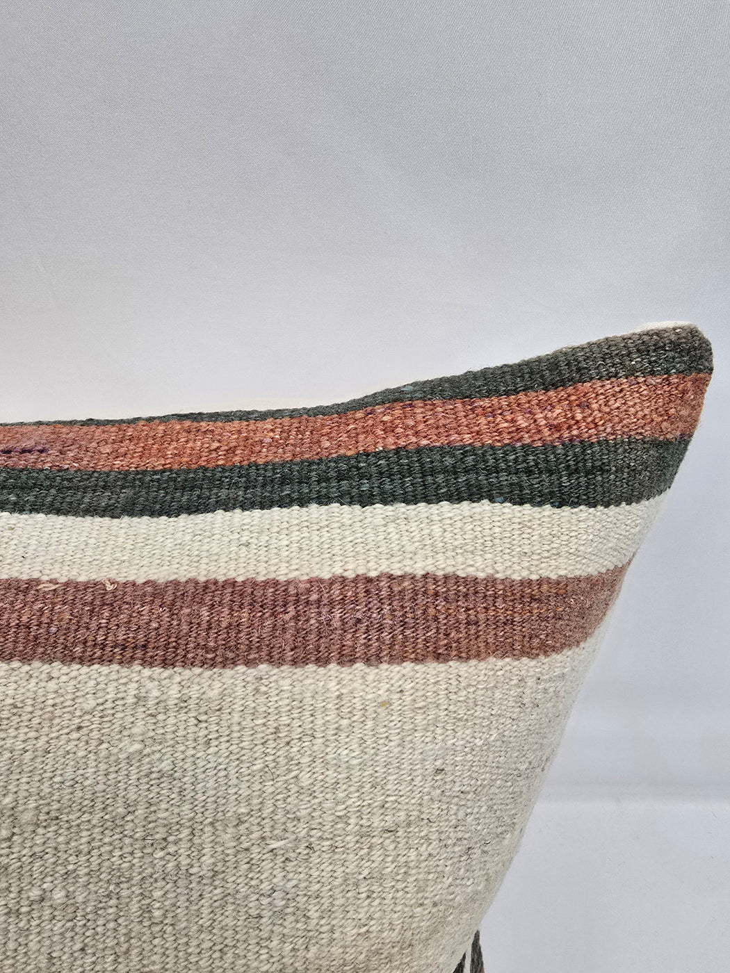 Turkish Hemp Pillow Natural Red Brown Green Beige Pillow Cushion Cover 24" x 24" #9215