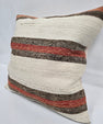 Turkish Hemp Pillow Natural Brown Red Beige Pillow Cushion Cover 24" x 24" #9214