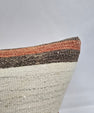 Turkish Hemp Pillow Natural Brown Red Beige Pillow Cushion Cover 24" x 24" #9214