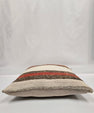 Turkish Hemp Pillow Natural Brown Red Beige Pillow Cushion Cover 24" x 24" #9214