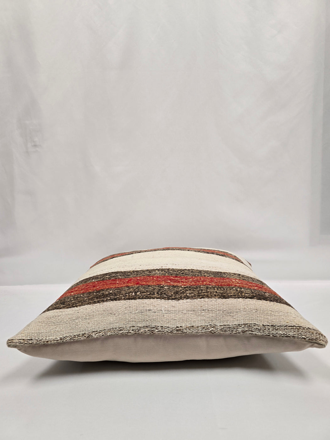 Turkish Hemp Pillow Natural Brown Red Beige Pillow Cushion Cover 24" x 24" #9214