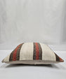 Turkish Hemp Pillow Natural Brown Red Beige Pillow Cushion Cover 24" x 24" #9214