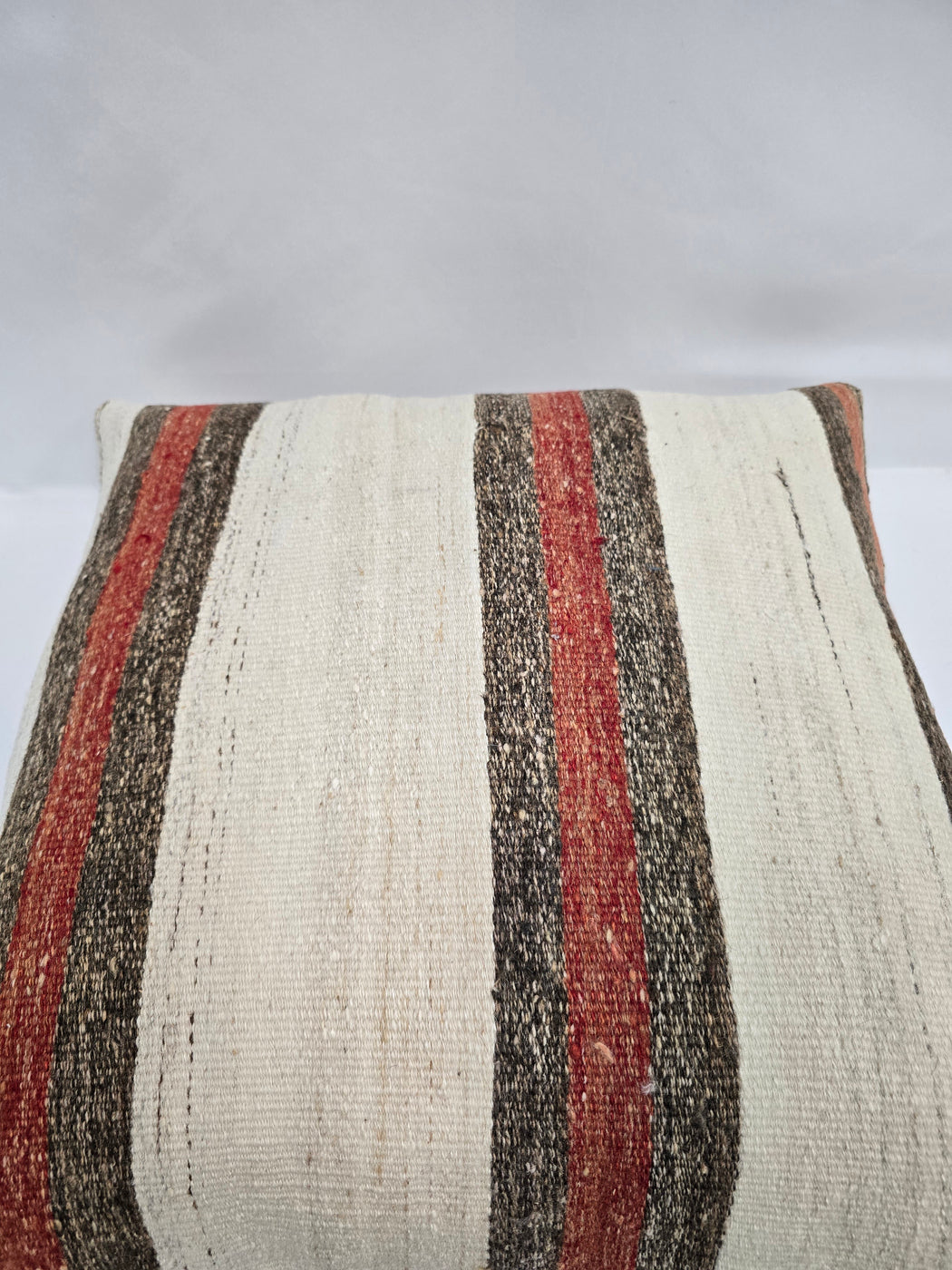 Turkish Hemp Pillow Natural Brown Red Beige Pillow Cushion Cover 24" x 24" #9214