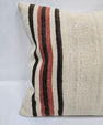 Turkish Hemp Pillow Natural Brown Red Beige Pillow Cushion Cover 24" x 24" #9213