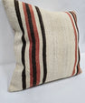 Turkish Hemp Pillow Natural Brown Red Beige Pillow Cushion Cover 24" x 24" #9213