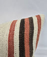 Turkish Hemp Pillow Natural Brown Red Beige Pillow Cushion Cover 24" x 24" #9213