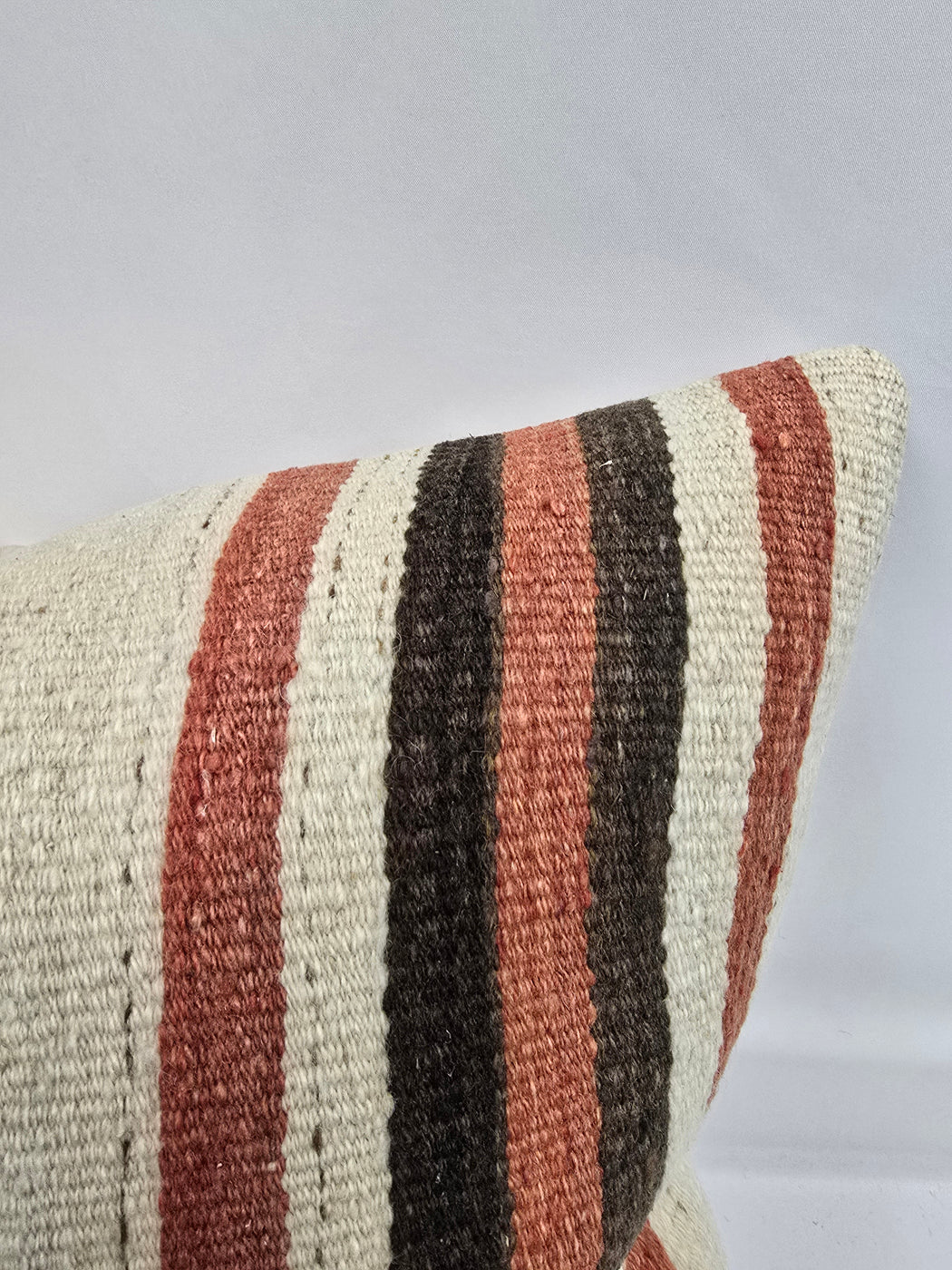 Turkish Hemp Pillow Natural Brown Red Beige Pillow Cushion Cover 24" x 24" #9213