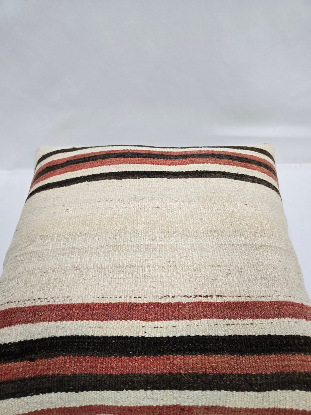 Turkish Hemp Pillow Natural Brown Red Beige Pillow Cushion Cover 24" x 24" #9213