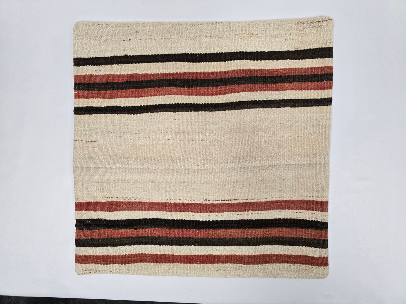 Turkish Hemp Pillow Natural Brown Red Beige Pillow Cushion Cover 24" x 24" #9213