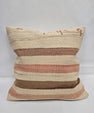 Turkish Hemp Pillow Natural Beige Brown Pink Pillow Cushion Cover 24" x 24" #9211