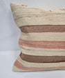 Turkish Hemp Pillow Natural Beige Brown Pink Pillow Cushion Cover 24" x 24" #9211