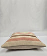 Turkish Hemp Pillow Natural Beige Brown Pink Pillow Cushion Cover 24" x 24" #9211