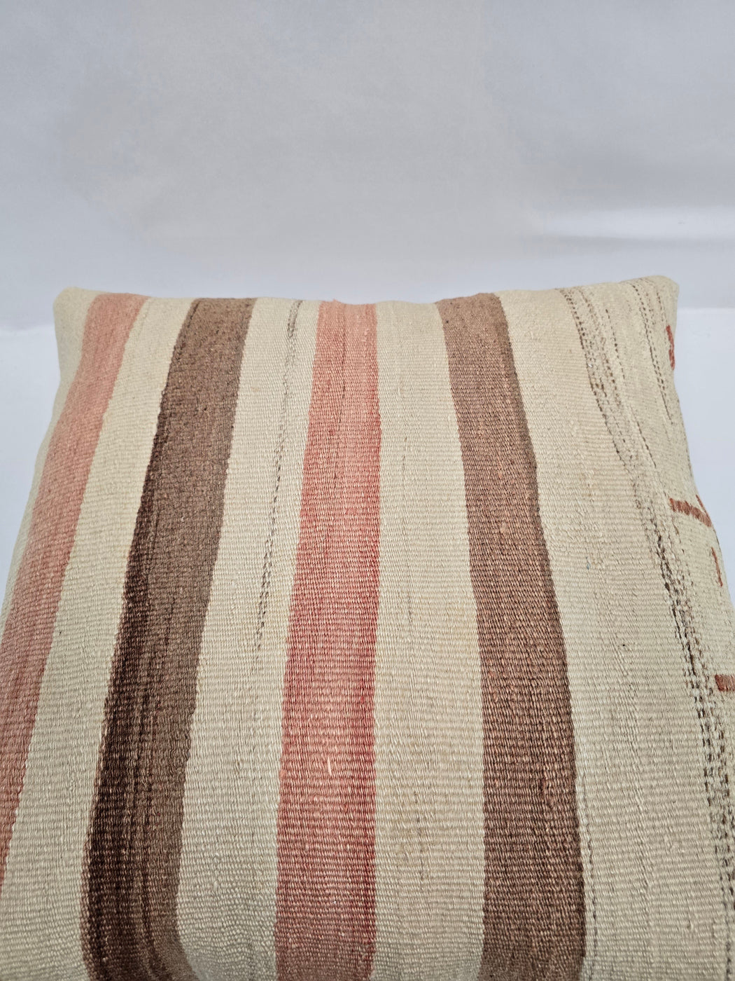 Turkish Hemp Pillow Natural Beige Brown Pink Pillow Cushion Cover 24" x 24" #9211