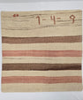 Turkish Hemp Pillow Natural Beige Brown Pink Pillow Cushion Cover 24" x 24" #9211
