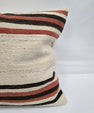 Turkish Hemp Pillow Natural Brown Red Beige Pillow Cushion Cover 24" x 24" #9210
