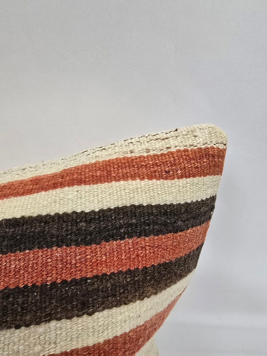 Turkish Hemp Pillow Natural Brown Red Beige Pillow Cushion Cover 24" x 24" #9210
