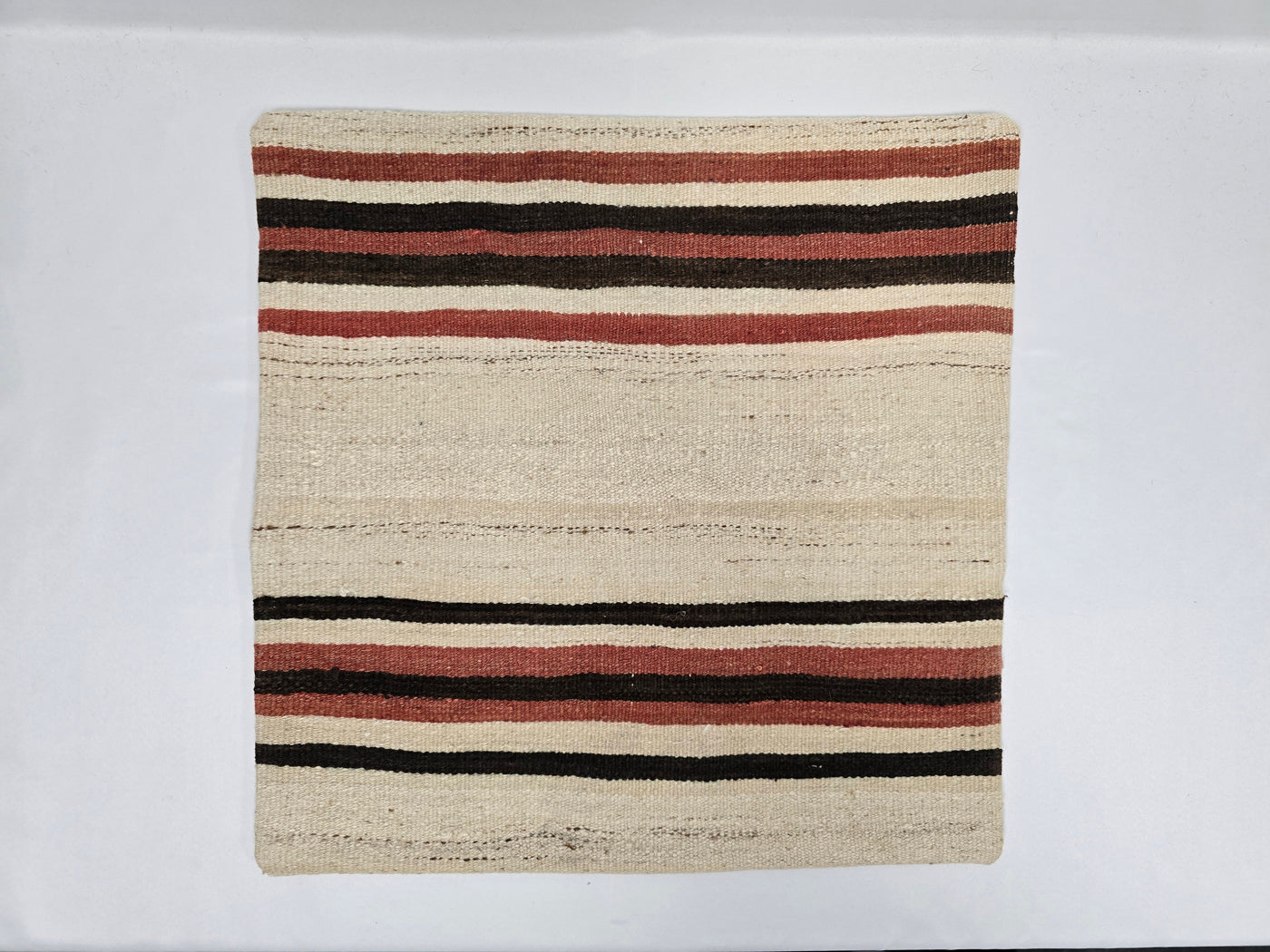 Turkish Hemp Pillow Natural Brown Red Beige Pillow Cushion Cover 24" x 24" #9210