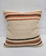 Turkish Hemp Pillow Natural Brown Pink Beige Pillow Cushion Cover 24" x 24" #9209