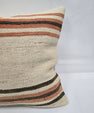 Turkish Hemp Pillow Natural Brown Pink Beige Pillow Cushion Cover 24" x 24" #9209