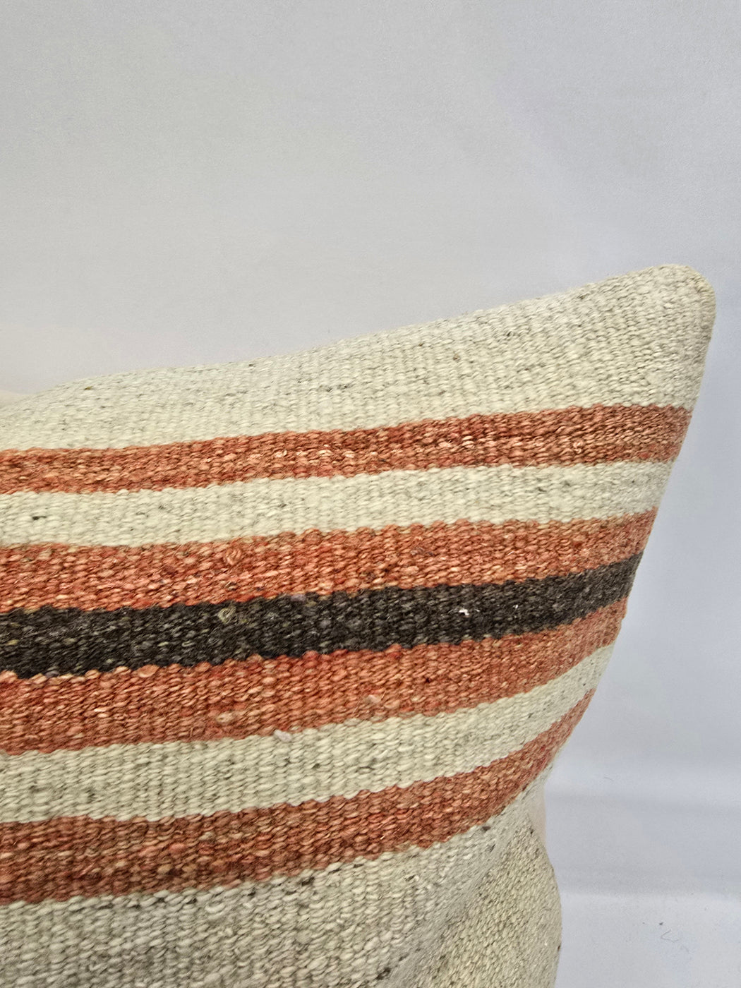 Turkish Hemp Pillow Natural Brown Pink Beige Pillow Cushion Cover 24" x 24" #9209