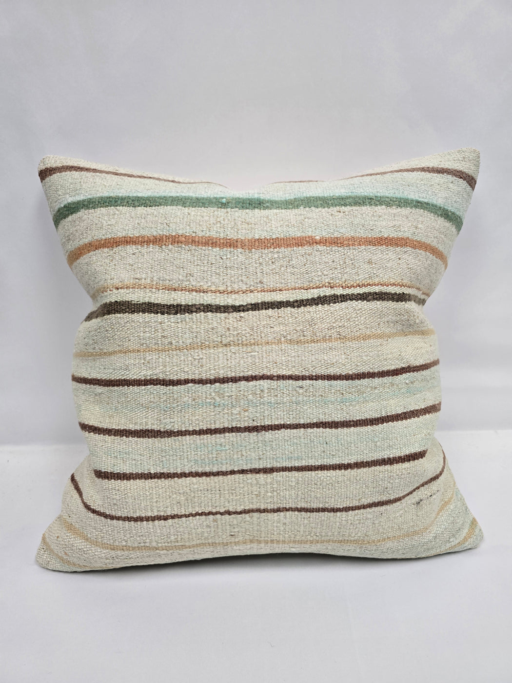 Turkish Hemp Pillow Natural Green Brown Beige Pillow Cushion Cover 24" x 24" #9208