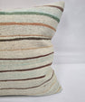 Turkish Hemp Pillow Natural Green Brown Beige Pillow Cushion Cover 24" x 24" #9208