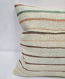 Turkish Hemp Pillow Natural Green Brown Beige Pillow Cushion Cover 24" x 24" #9208
