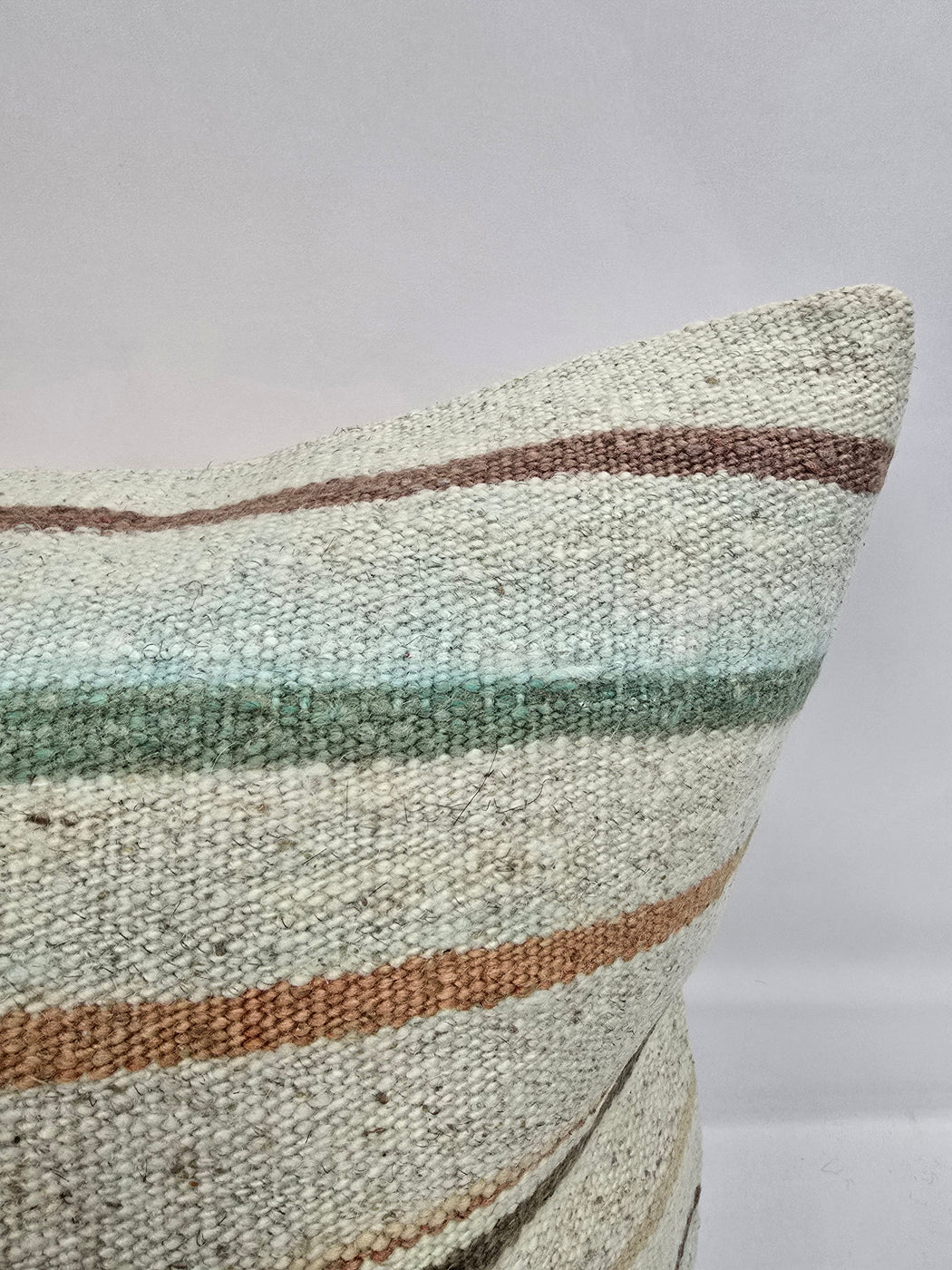 Turkish Hemp Pillow Natural Green Brown Beige Pillow Cushion Cover 24" x 24" #9208
