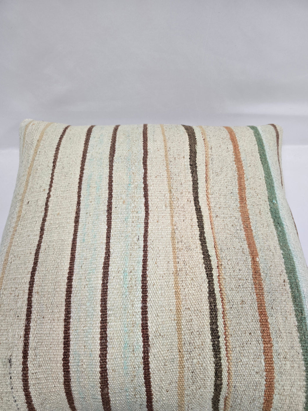Turkish Hemp Pillow Natural Green Brown Beige Pillow Cushion Cover 24" x 24" #9208